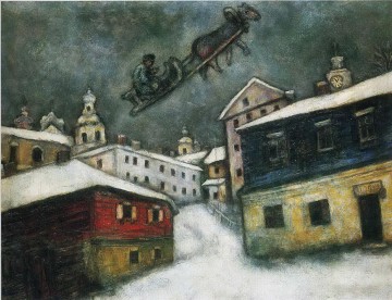 Pueblo ruso contemporáneo Marc Chagall Pinturas al óleo